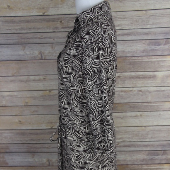 LIZ LANGE MATERNITY Brown and Beige Abstract Dress - Picture 4 of 8